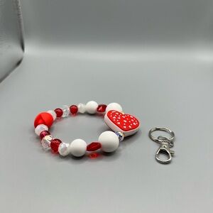 ❤️3/$8❤️ Silicone Beaded Keychain Bracelet - HANDMADE #183